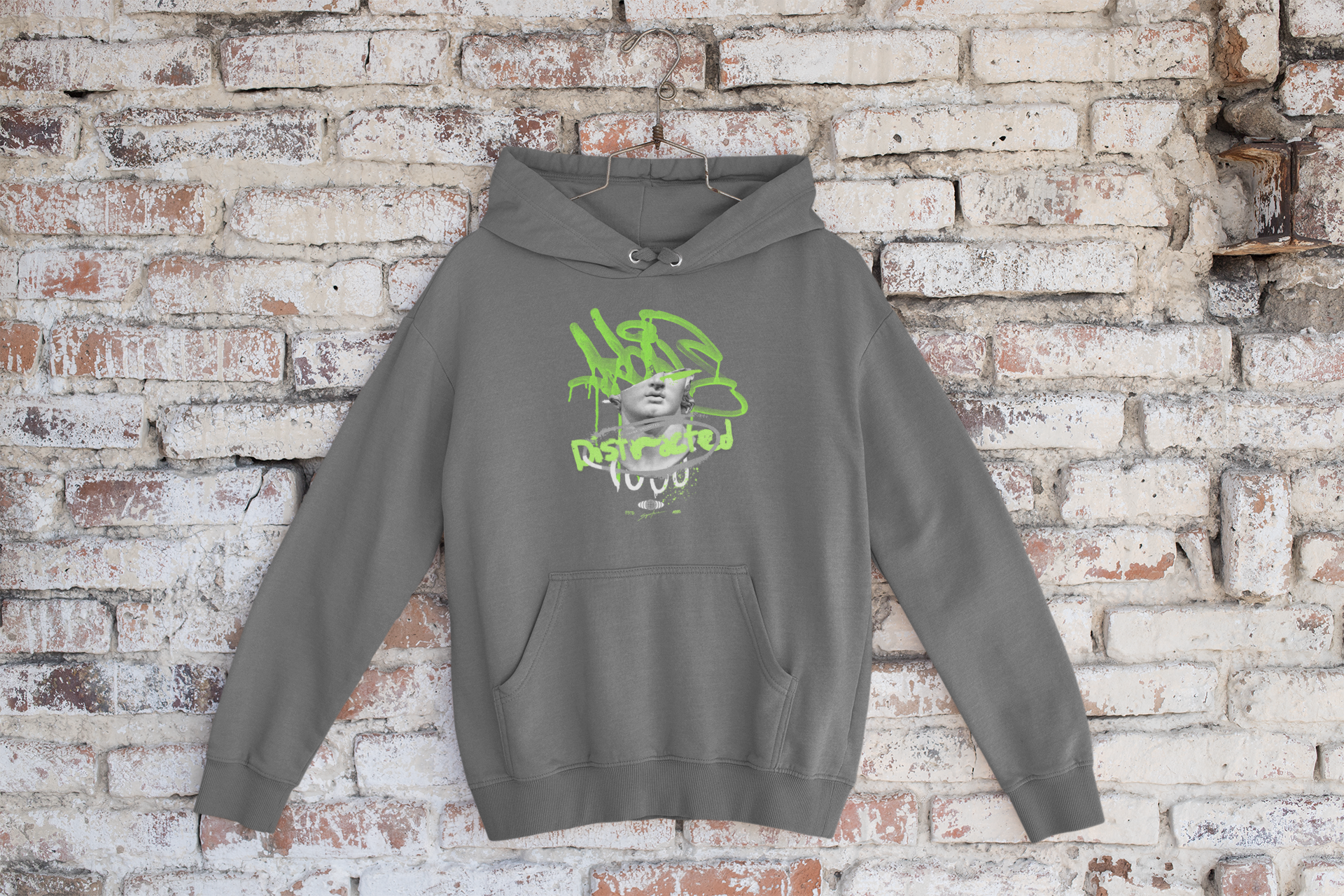 Graffiti Graphic Hoodie, Matches Air Max 95 Neon Green Sneakers