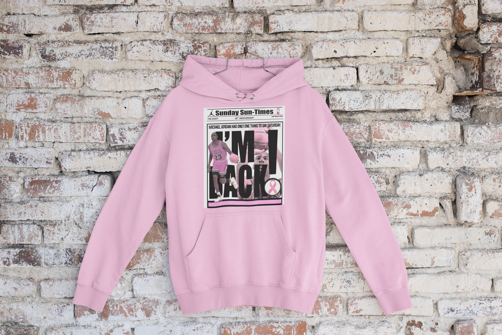 Air 5s Pink Hoodie, Matches Air 5s 35th Anniversary Sneakers, Michael Jordan Retro Newspaper Fan Art Shirt