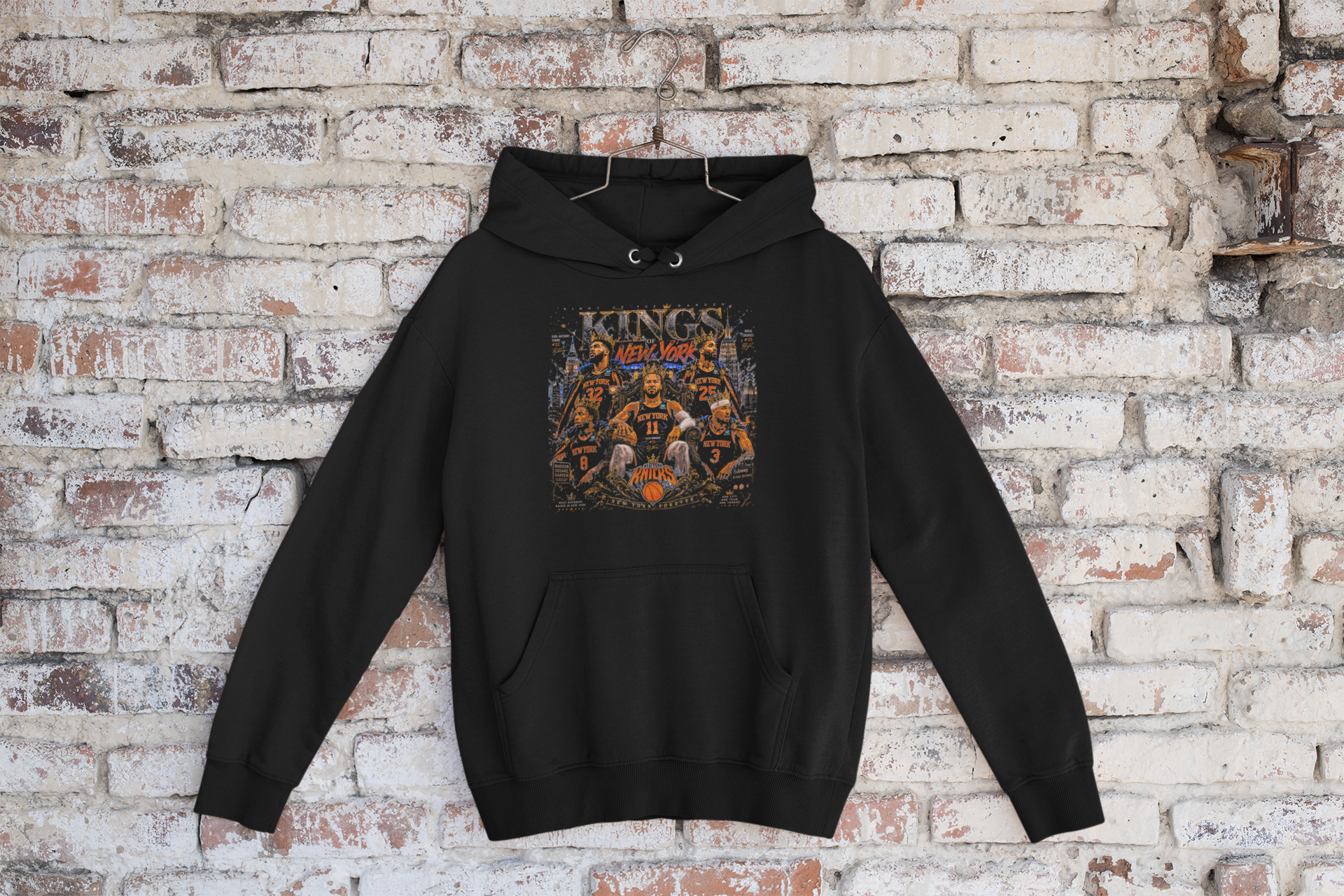 New York Basketball T-Shirt, Knickerbockers Starting Five, Kings of NY Graphic Tee