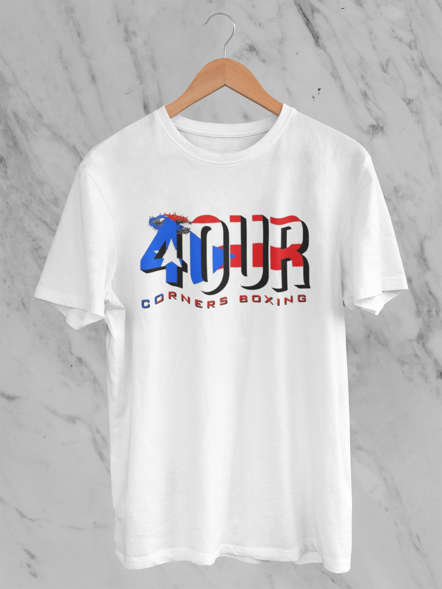 4 Corners Boxing Puerto Rican Flag T-Shirt