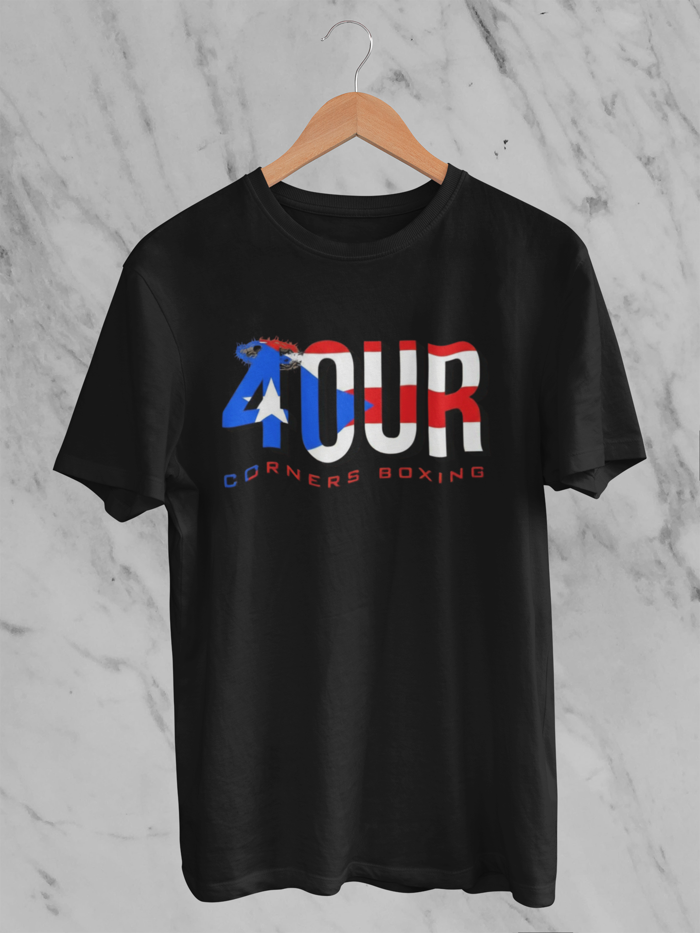 4 Corners Boxing Puerto Rican Flag T-Shirt