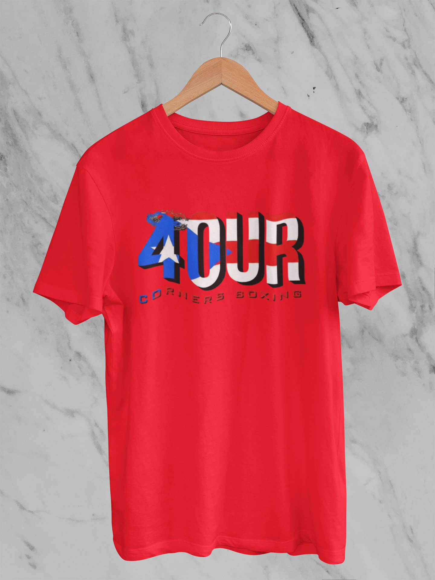 4 Corners Boxing Puerto Rican Flag T-Shirt