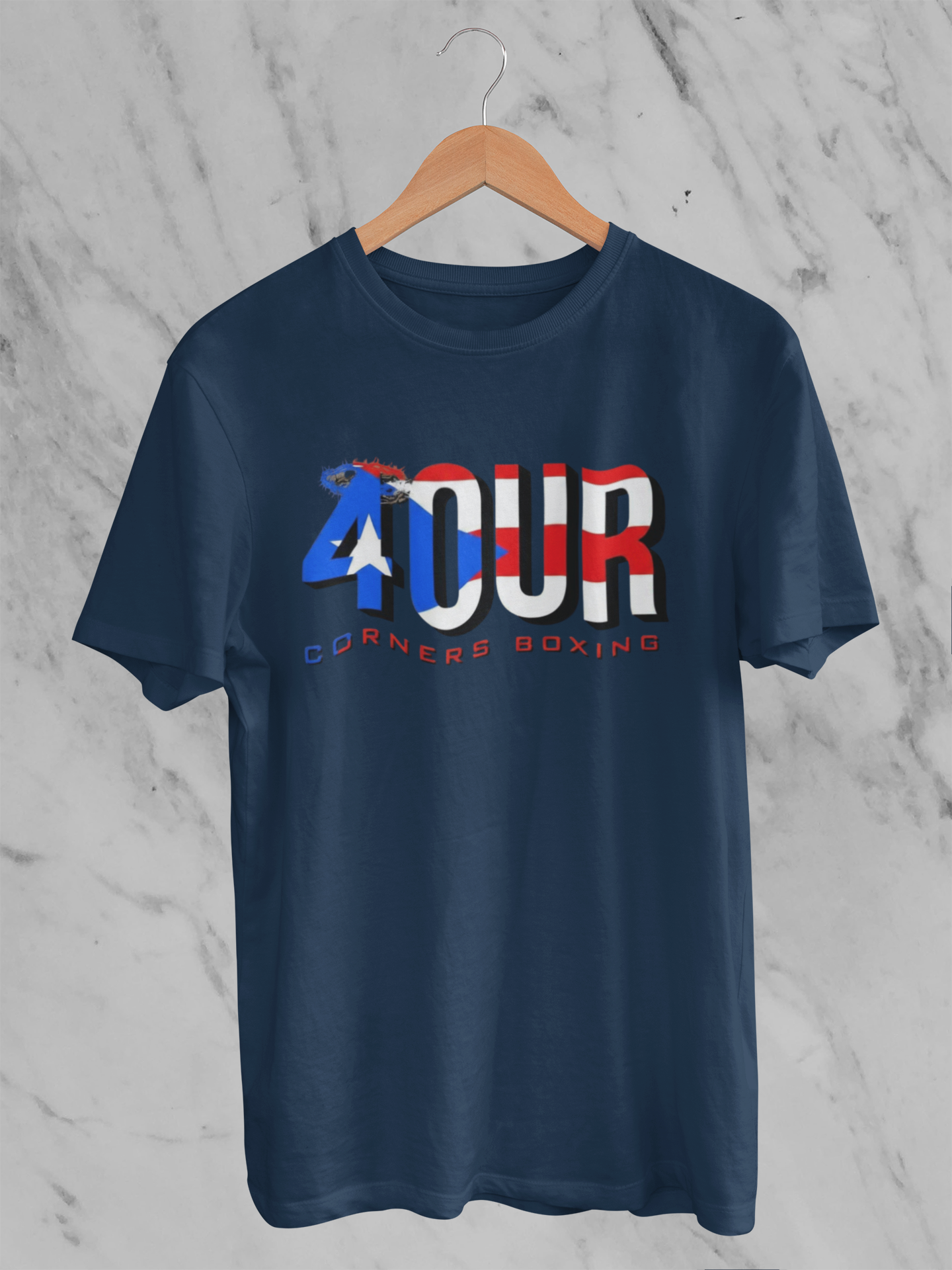 4 Corners Boxing Puerto Rican Flag T-Shirt