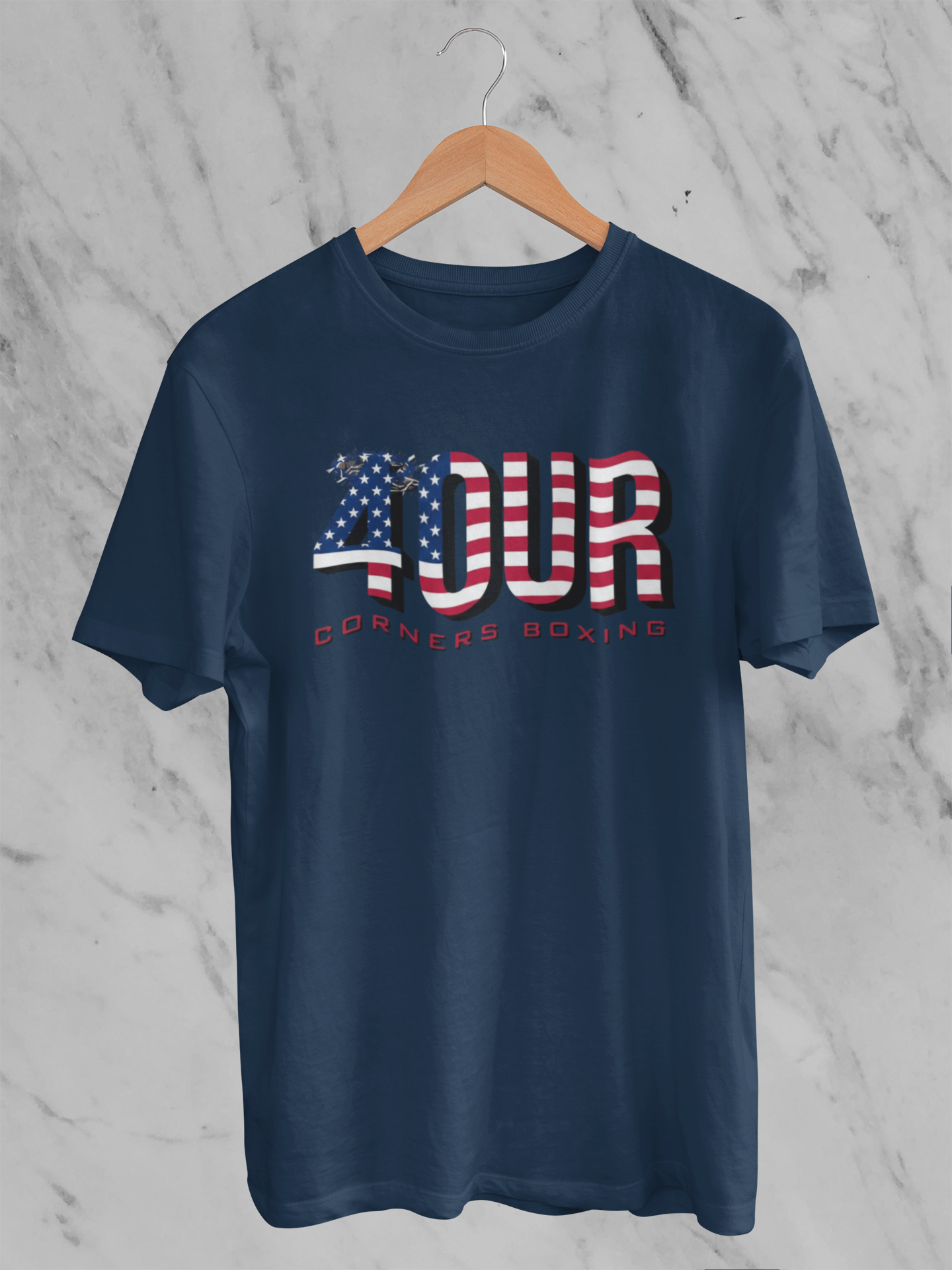 4 Corners Boxing USA Flag T-Shirt