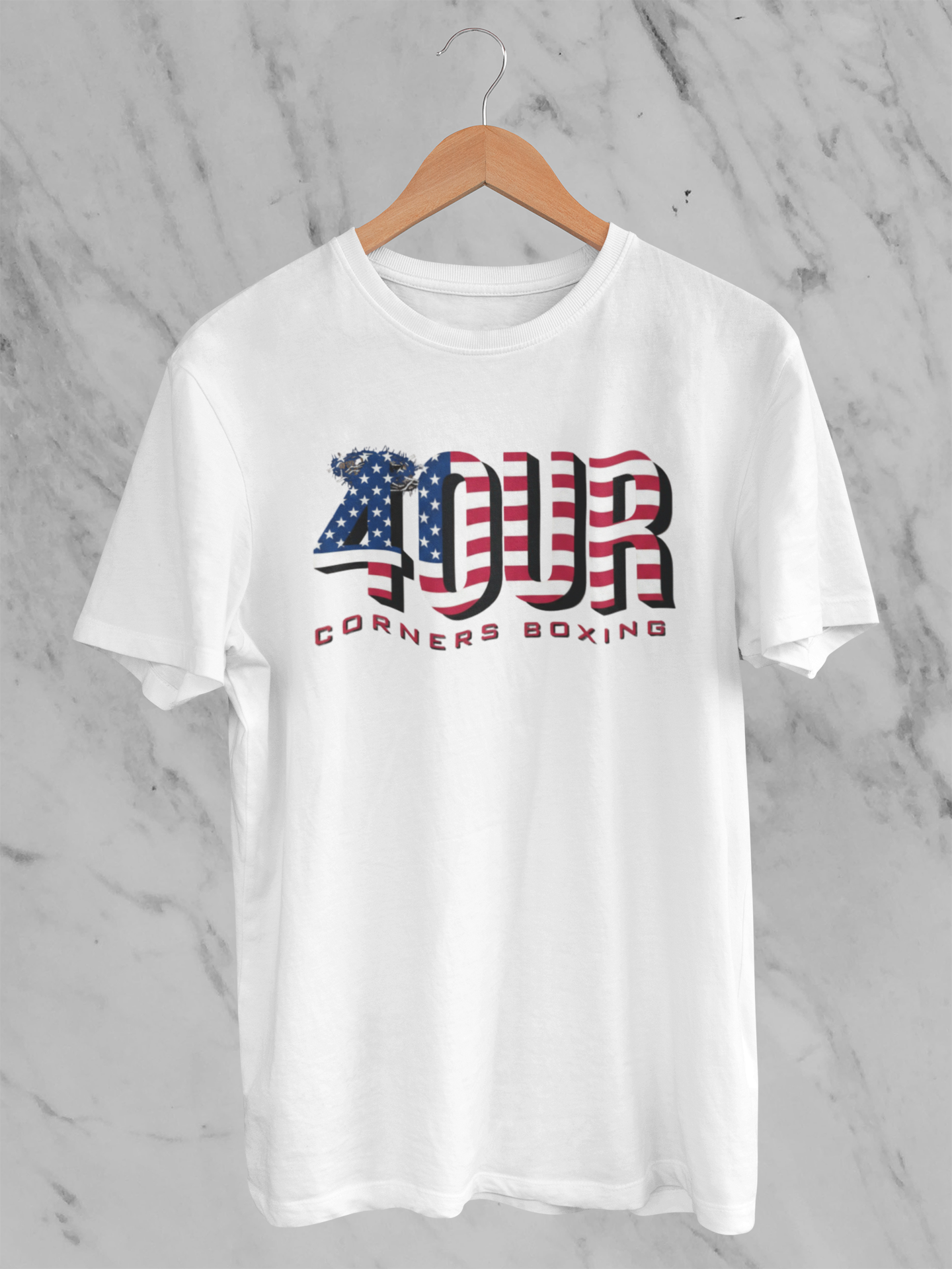 4 Corners Boxing USA Flag T-Shirt