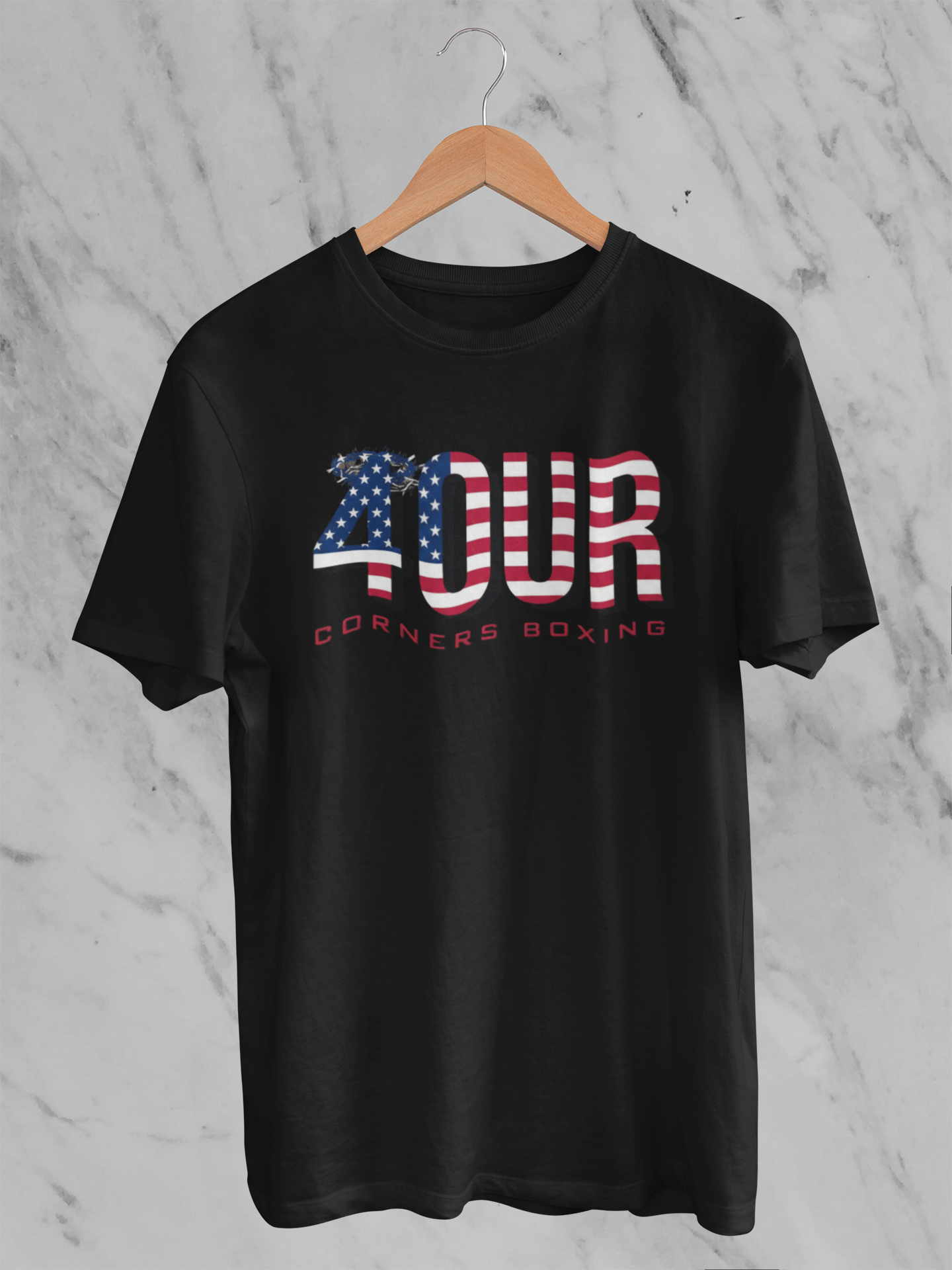 4 Corners Boxing USA Flag T-Shirt
