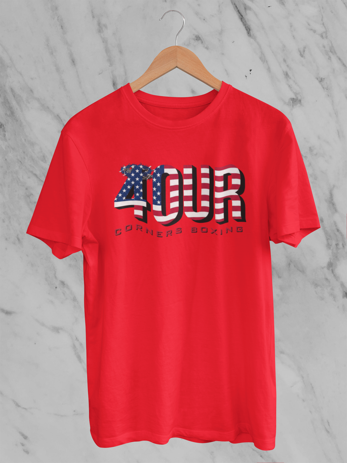 4 Corners Boxing USA Flag T-Shirt