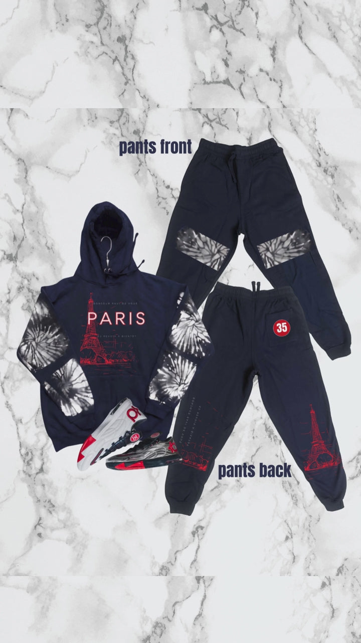Metallic Paris Sweatsuit, Matches KD 6 Silver and White Sneakers