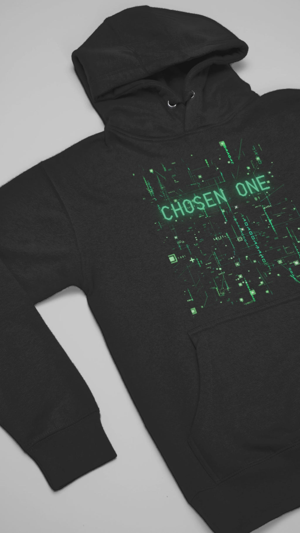 Matrix Chosen One Hoodie, Matches Pro Pine Green Foamposite Sneakers
