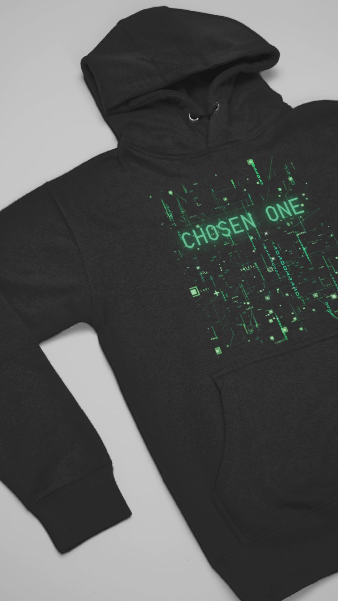 Matrix Chosen One Hoodie, Matches Pro Pine Green Foamposite Sneakers