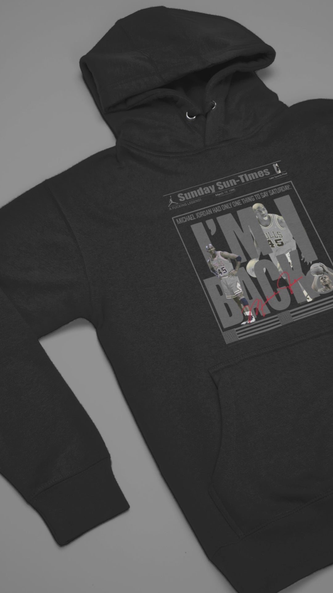 Retro Michael Jordan Newspaper Shirt, Matches Air 10s Shadow Sneakers