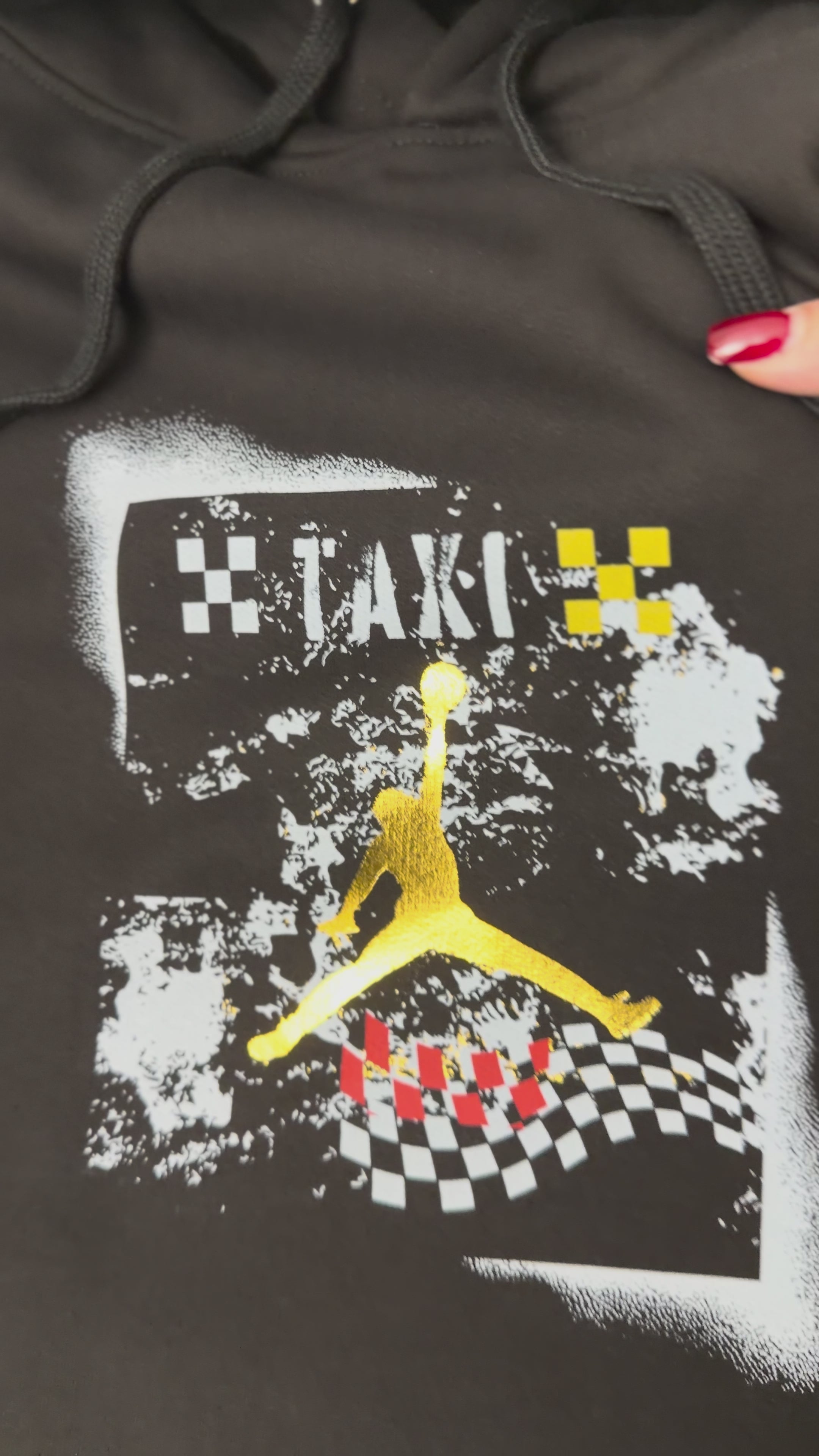 Michael Jordan Fan Art Hoodie, Matches Air 12s Taxi Sneakers, Sneaker Match Shirt, Retro Taxis Sweatshirt (Copy)