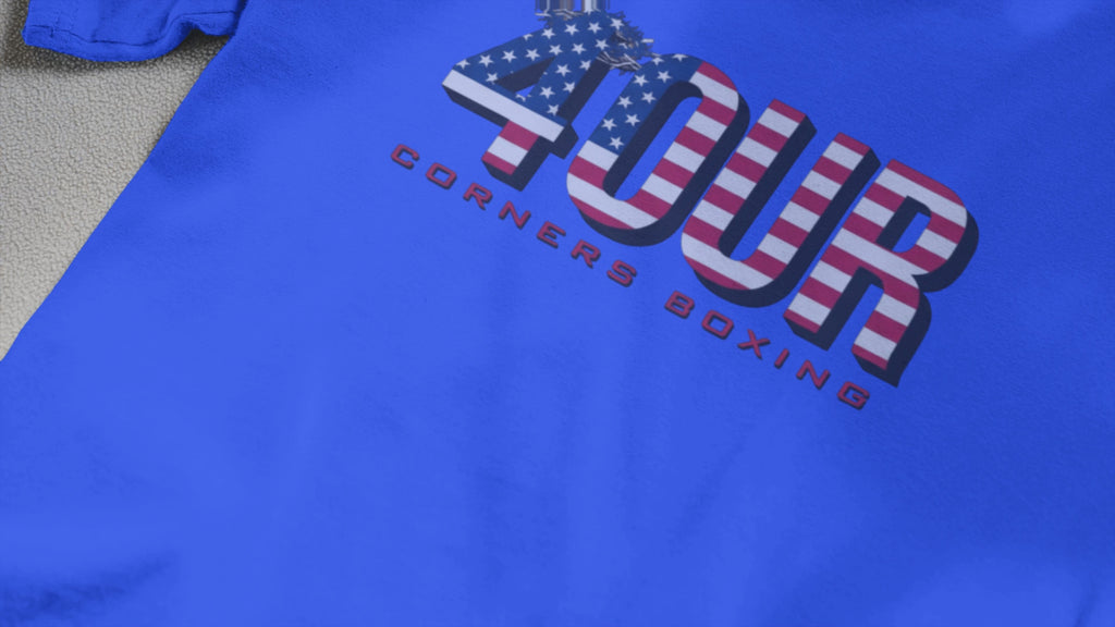4 Corners Boxing USA Flag T-Shirt