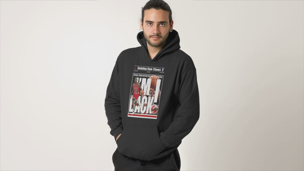 Air 5's Fire Red Hoodie, Matches Air 5's OG Black Tongue Sneakers, Michael Jordan Fan Art Sweatshirt