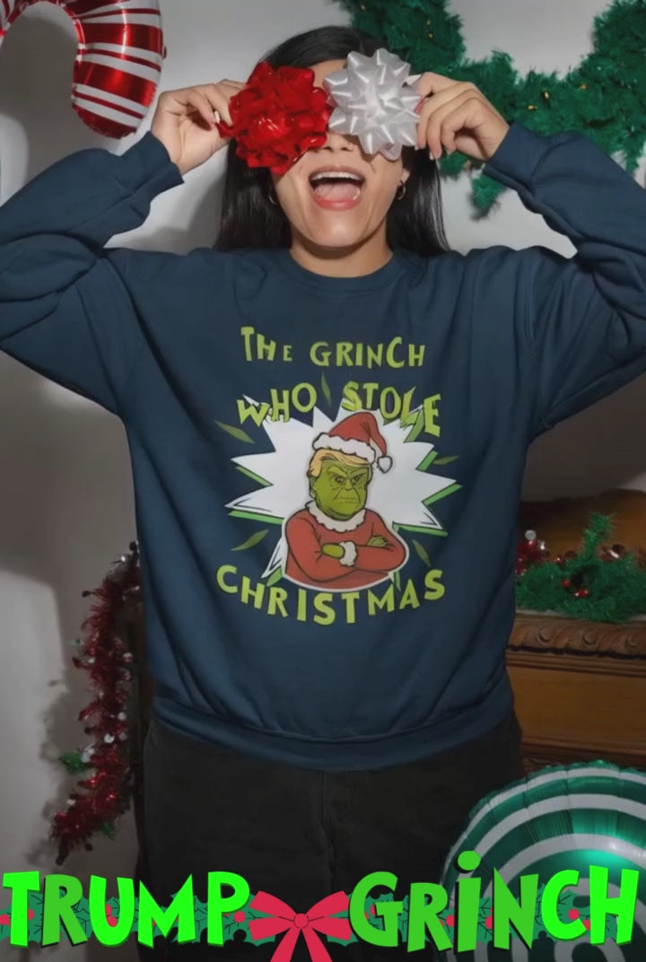 Trump Grinch Sweater, Funny Grinchmas Xmas Sweatshirt, Anti Trump Holiday Shirt, Ugly Christmas Sweater