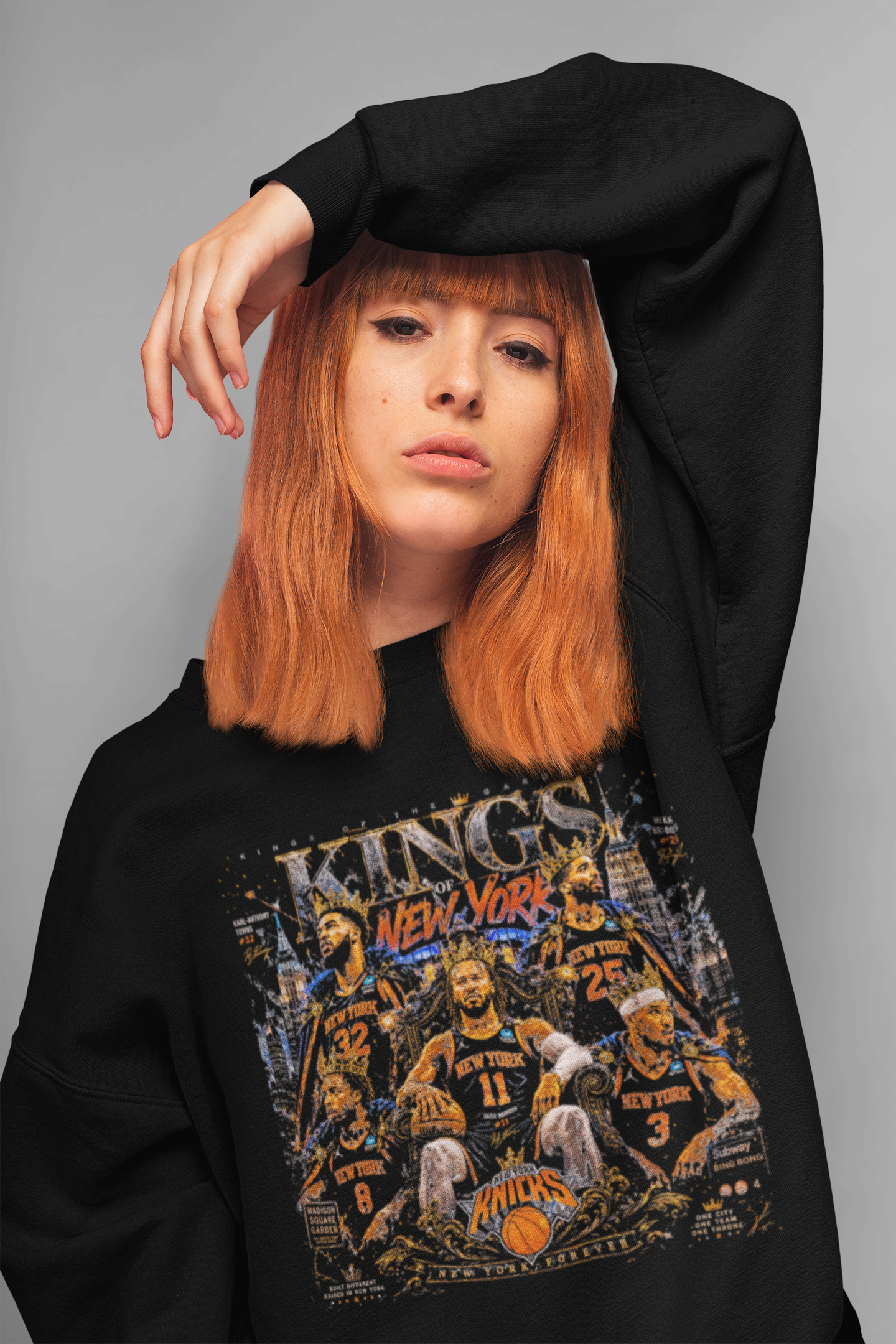 New York Basketball T-Shirt, Knickerbockers Starting Five, Kings of NY Graphic Tee