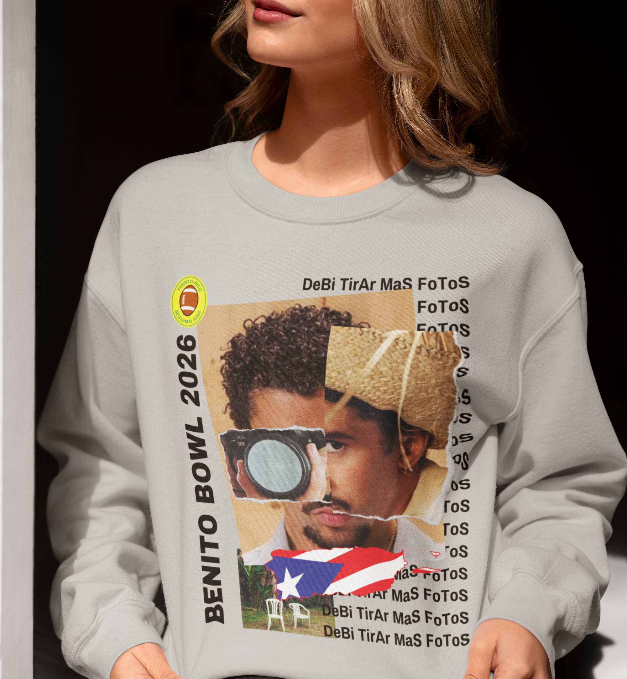 Bad Bunny Super Bowl 2026 Sweatshirt - Benito Bowl Fan Art Shirt