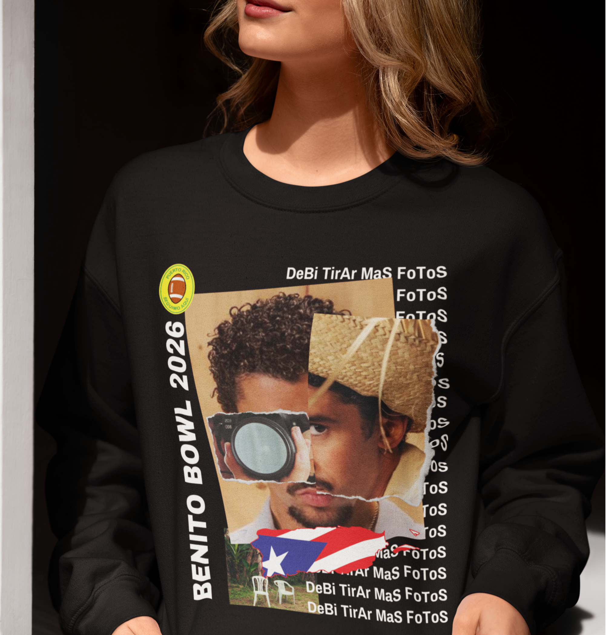 Bad Bunny Super Bowl 2026 Sweatshirt - Benito Bowl Fan Art Shirt