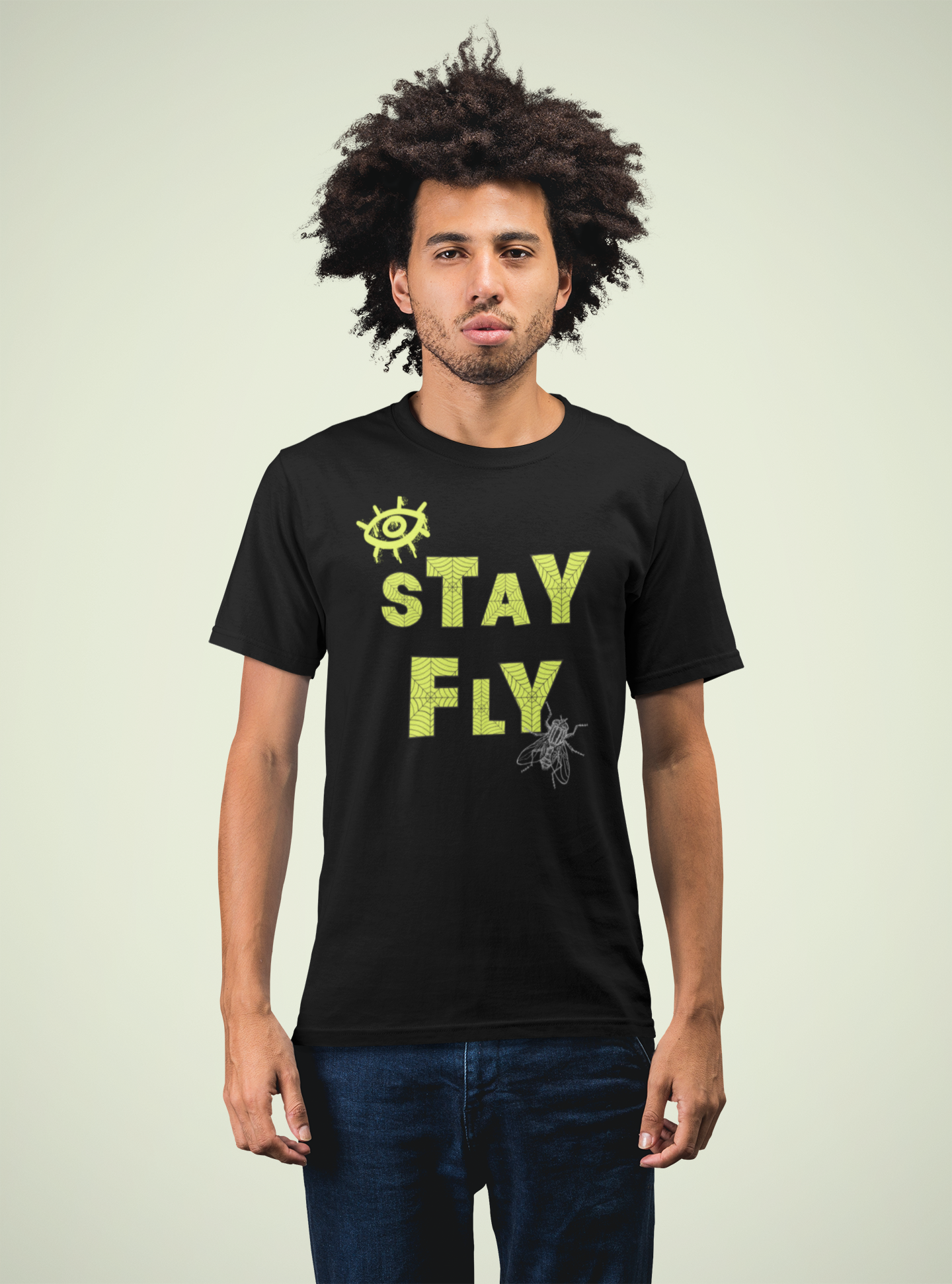 I Stay Fly Hoodie: Neon Yellow Graphic, Matches Air Max 95s Houseflies Sneakers