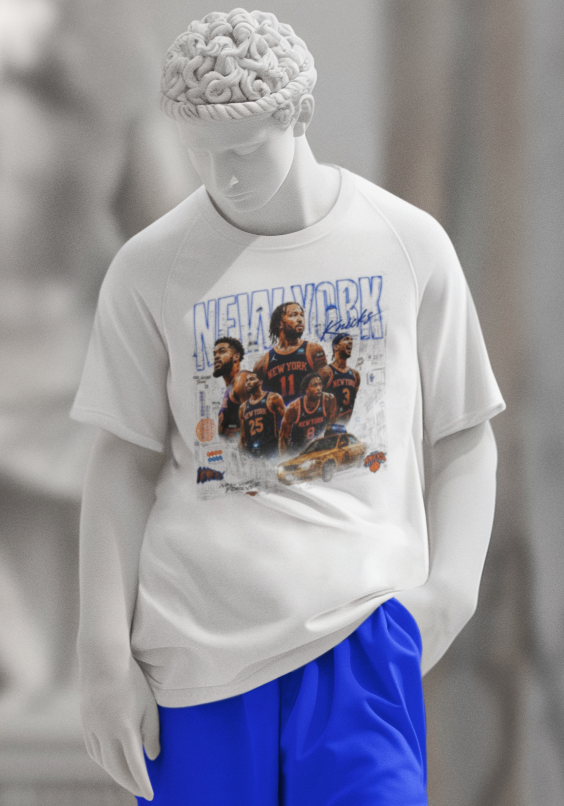 Knickerbockers Starting Five Graphic Tee, New York Knicks Shirt
